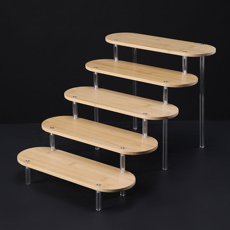 5 Tiers Wooden Figures Display Stand